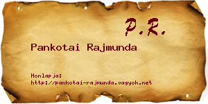 Pankotai Rajmunda névjegykártya